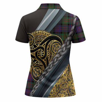 MacDonald (McDonald) Tartan Crest Women Polo Shirt Scottish Triskele Celtic