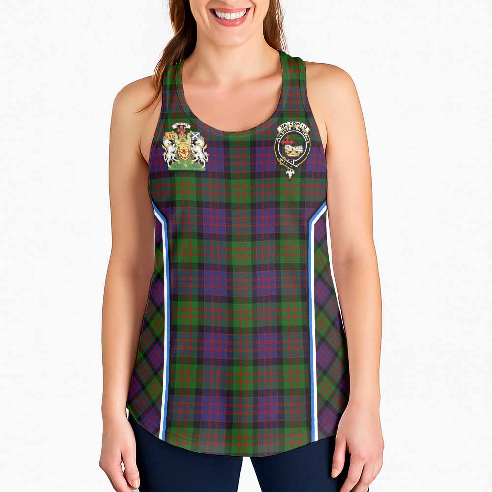 MacDonald (McDonald) Tartan Crest Women Racerback Tanks Scotland Coat of Arm Flag Style - Tartan Vibes Clothing