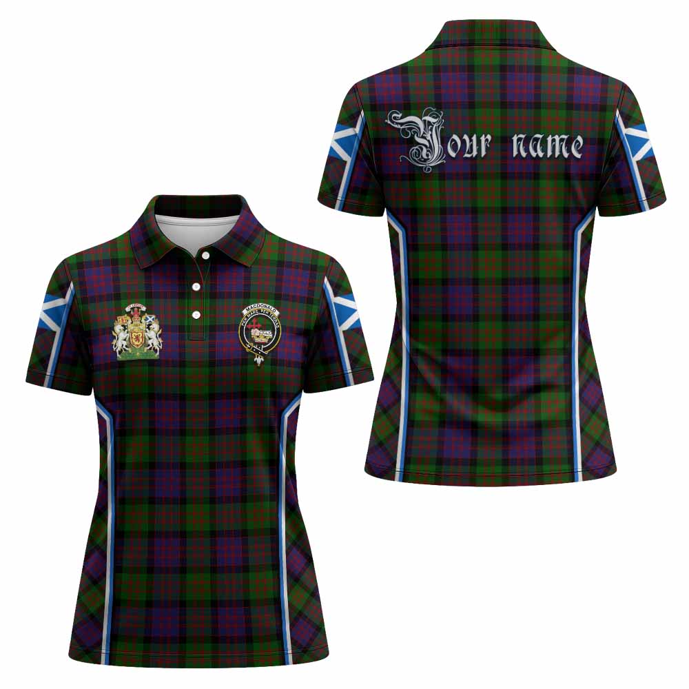 MacDonald (McDonald) Tartan Crest Women's Polo Shirt Scotland Coat of Arm Flag Style - Tartan Vibes Clothing