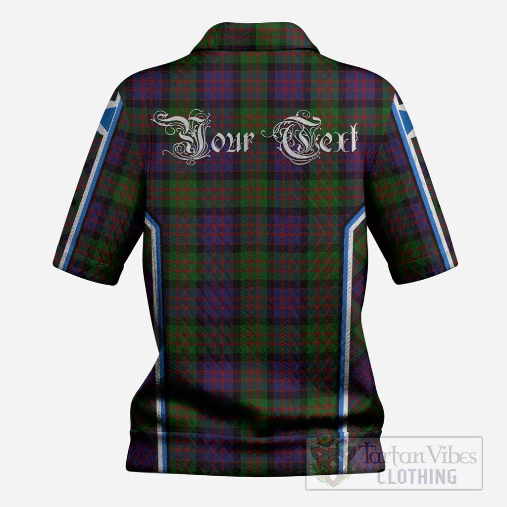 MacDonald (McDonald) Tartan Crest Women’s Polo Sweater Top Scotland Coat of Arm Flag Style