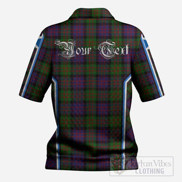 MacDonald (McDonald) Tartan Crest Women’s Polo Sweater Top Scotland Coat of Arm Flag Style