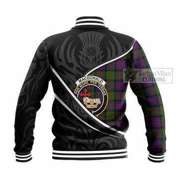 MacDonald (McDonald) Tartan Family Crest Baseball Jacket Celtic Scottish Thistle Floral