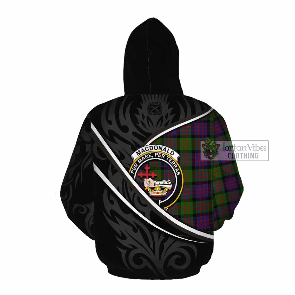 MacDonald (McDonald) Tartan Family Crest Cotton Hoodie Celtic Scottish Thistle Floral - Tartan Vibes Clothing