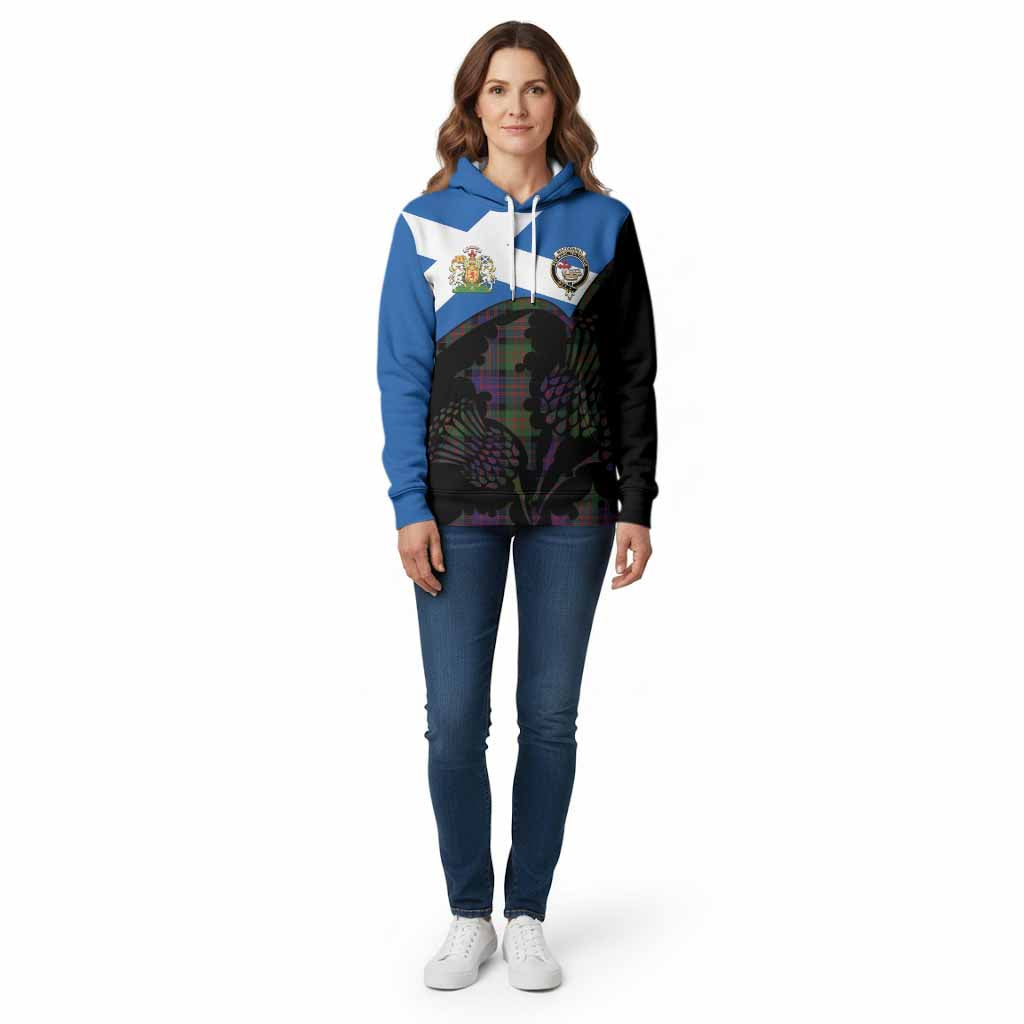 MacDonald (McDonald) Tartan Family Crest Cotton Hoodie Scotland Thistle Floral Flag Style