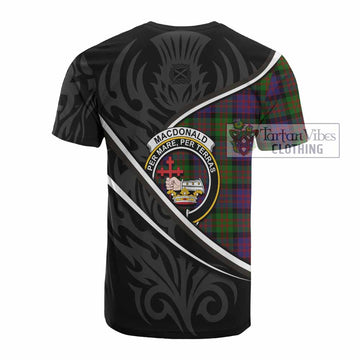 MacDonald (McDonald) Tartan Family Crest Cotton T-shirt Celtic Scottish Thistle Floral - Tartan Vibes Clothing