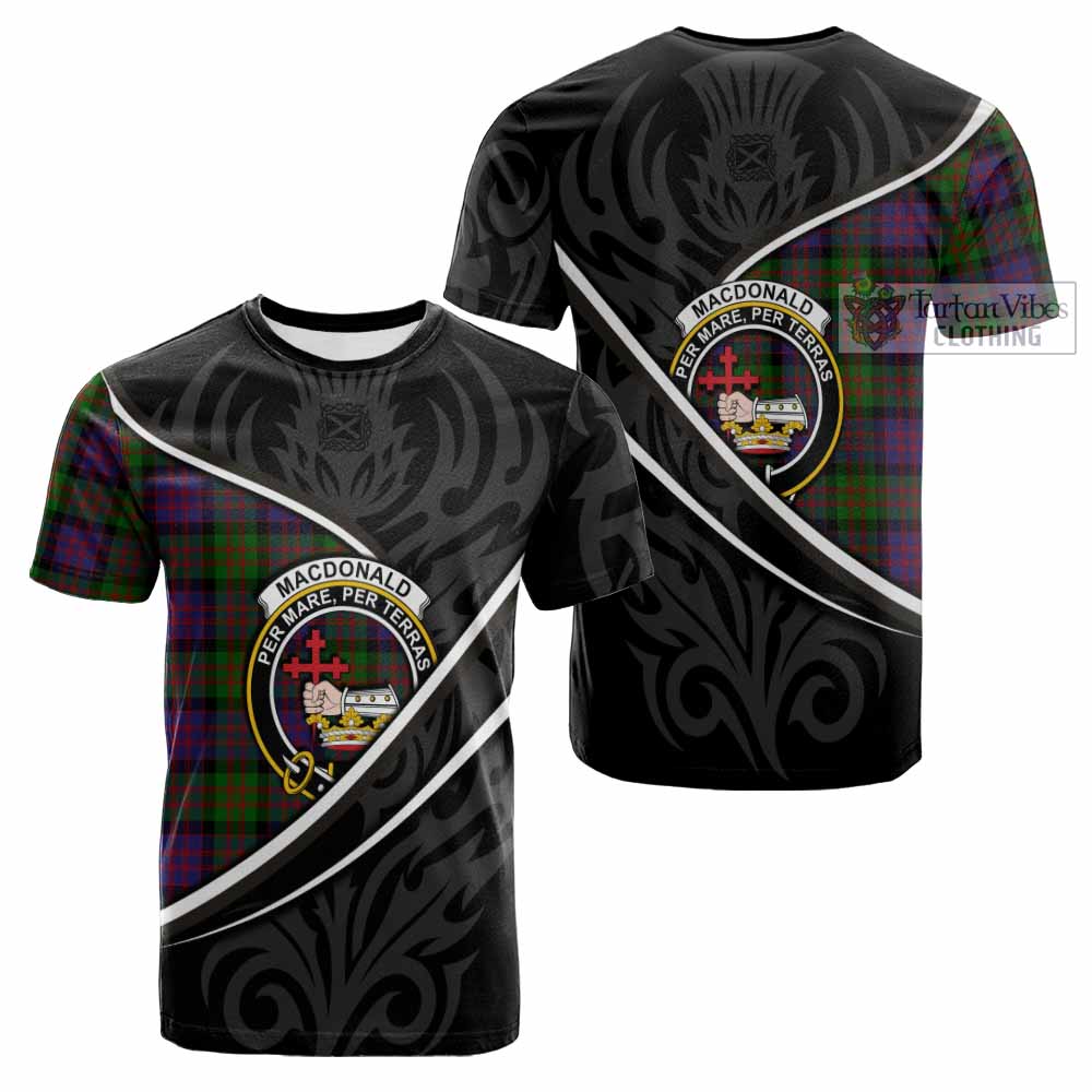 MacDonald (McDonald) Tartan Family Crest Cotton T-shirt Celtic Scottish Thistle Floral - Tartan Vibes Clothing