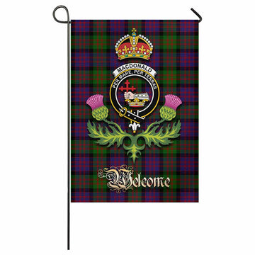 MacDonald (McDonald) Tartan Family Crest Garden Flag Royal Thistle Welcome Style