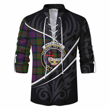 MacDonald (McDonald) Tartan Family Crest Ghillie Kilt Shirt Celtic Scottish Thistle Floral - Tartan Vibes Clothing