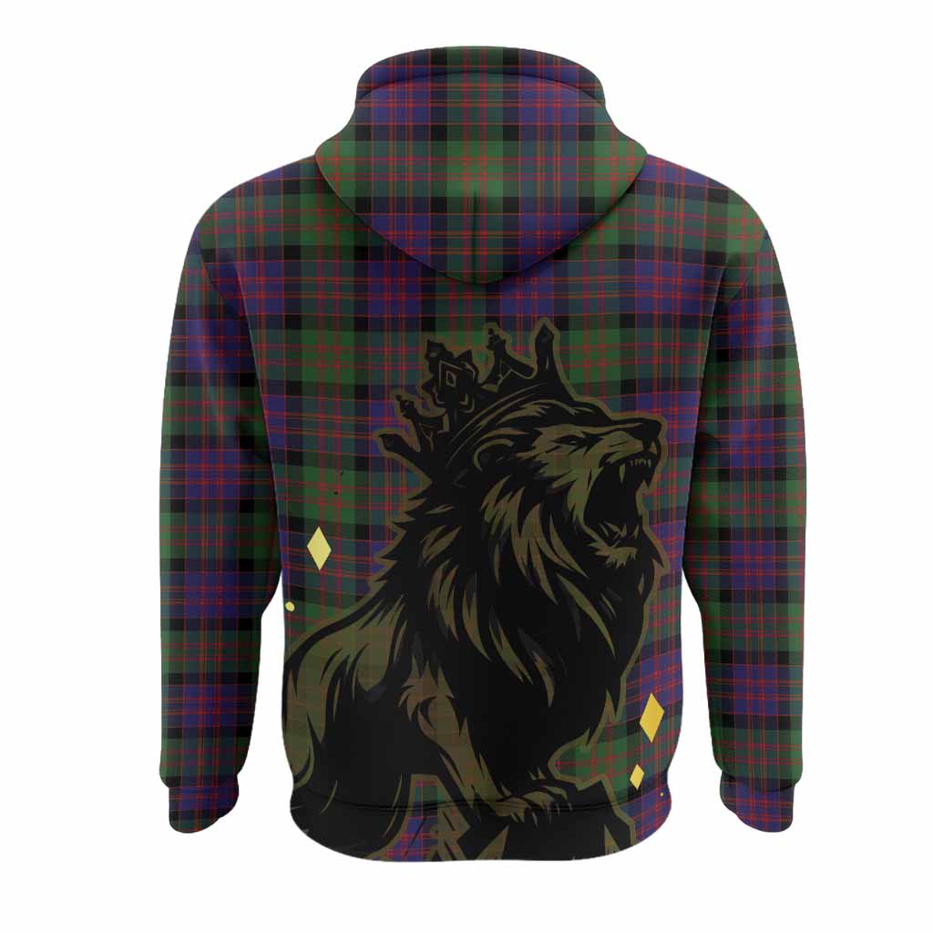 MacDonald (McDonald) Tartan Family Crest Hoodie Crowned Lion Roaring