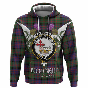 MacDonald (McDonald) Tartan Family Crest Hoodie Scottish Burns Night Thistle Floral