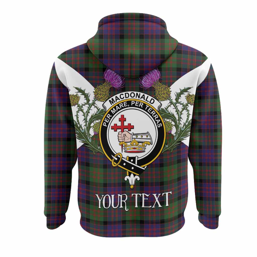 MacDonald (McDonald) Tartan Family Crest Hoodie Scottish Burns Night Thistle Floral