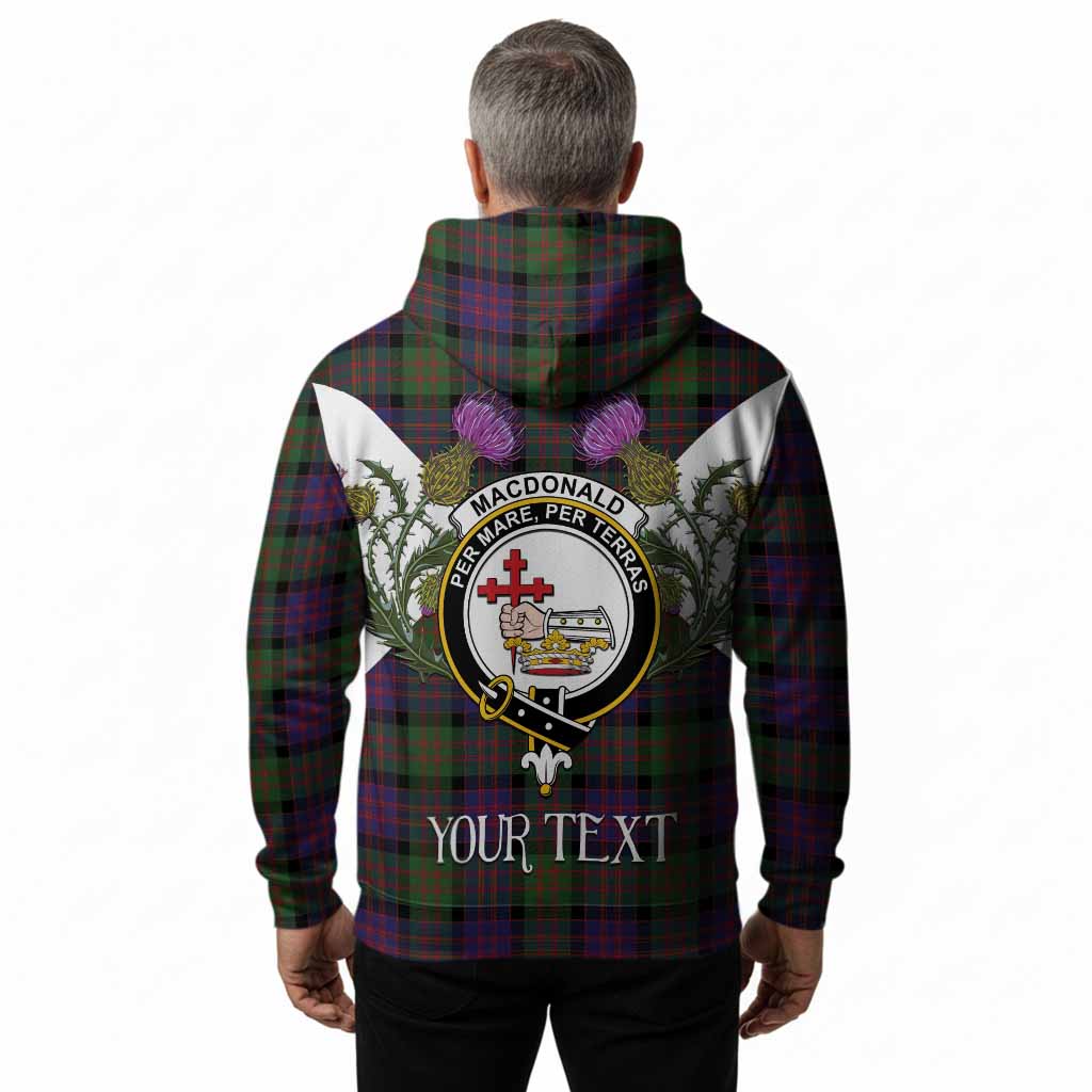 MacDonald (McDonald) Tartan Family Crest Hoodie Scottish Burns Night Thistle Floral