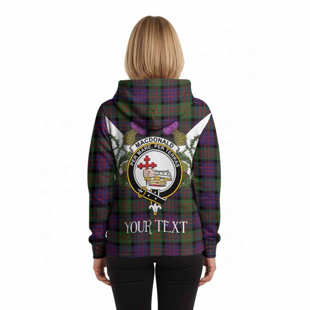 MacDonald (McDonald) Tartan Family Crest Hoodie Scottish Burns Night Thistle Floral