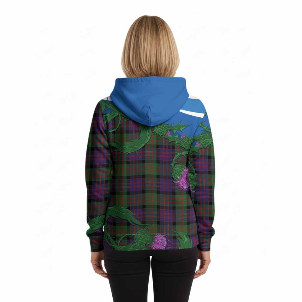 MacDonald (McDonald) Tartan Family Crest Hoodie Thistle in Minimalism