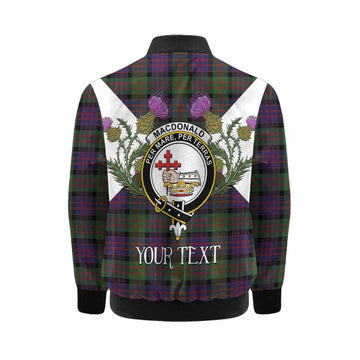 MacDonald (McDonald) Tartan Family Crest Kid Bomber Jacket Scottish Burns Night Thistle Floral