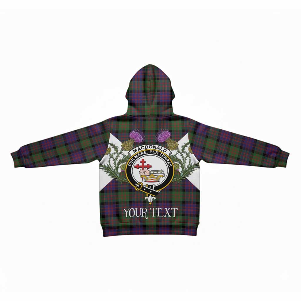 MacDonald (McDonald) Tartan Family Crest Kid Hoodie Scottish Burns Night Thistle Floral