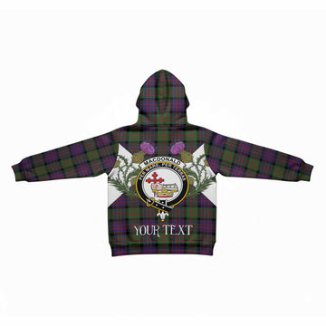 MacDonald (McDonald) Tartan Family Crest Kid Hoodie Scottish Burns Night Thistle Floral