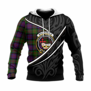 MacDonald (McDonald) Tartan Family Crest Knitted Hoodie Celtic Scottish Thistle Floral - Tartan Vibes Clothing