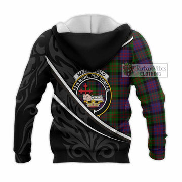 MacDonald (McDonald) Tartan Family Crest Knitted Hoodie Celtic Scottish Thistle Floral - Tartan Vibes Clothing