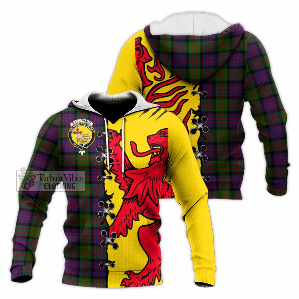MacDonald (McDonald) Tartan Family Crest Knitted Hoodie Lion Rampant Honor - Tartan Vibes Clothing