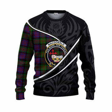 MacDonald (McDonald) Tartan Family Crest Knitted Sweater Celtic Scottish Thistle Floral - Tartan Vibes Clothing