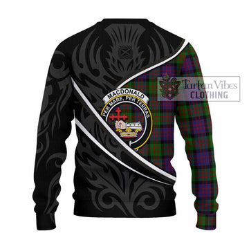 MacDonald (McDonald) Tartan Family Crest Knitted Sweater Celtic Scottish Thistle Floral - Tartan Vibes Clothing