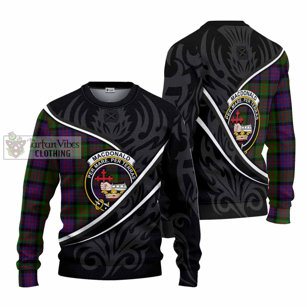 MacDonald (McDonald) Tartan Family Crest Knitted Sweater Celtic Scottish Thistle Floral - Tartan Vibes Clothing