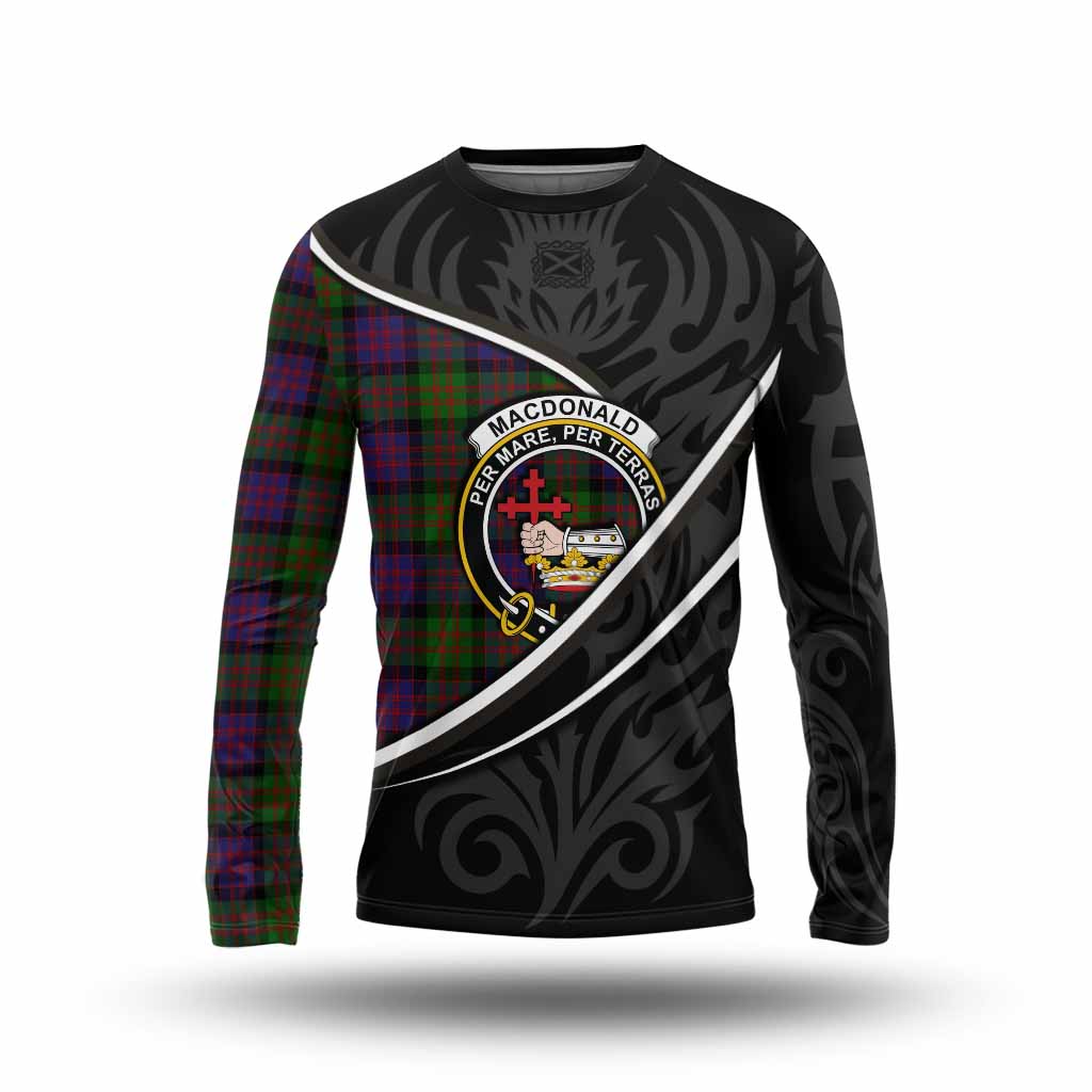 MacDonald (McDonald) Tartan Family Crest Long Sleeve T-Shirt Celtic Scottish Thistle Floral - Tartan Vibes Clothing