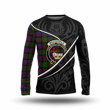 MacDonald (McDonald) Tartan Family Crest Long Sleeve T-Shirt Celtic Scottish Thistle Floral - Tartan Vibes Clothing