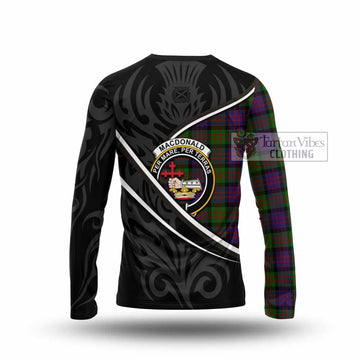 MacDonald (McDonald) Tartan Family Crest Long Sleeve T-Shirt Celtic Scottish Thistle Floral - Tartan Vibes Clothing