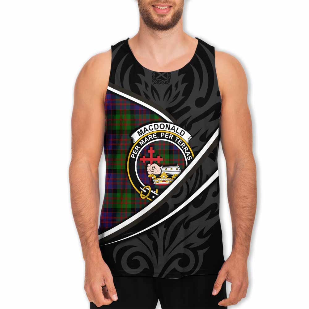 MacDonald (McDonald) Tartan Family Crest Men Tank Top Celtic Scottish Thistle Floral - Tartan Vibes Clothing