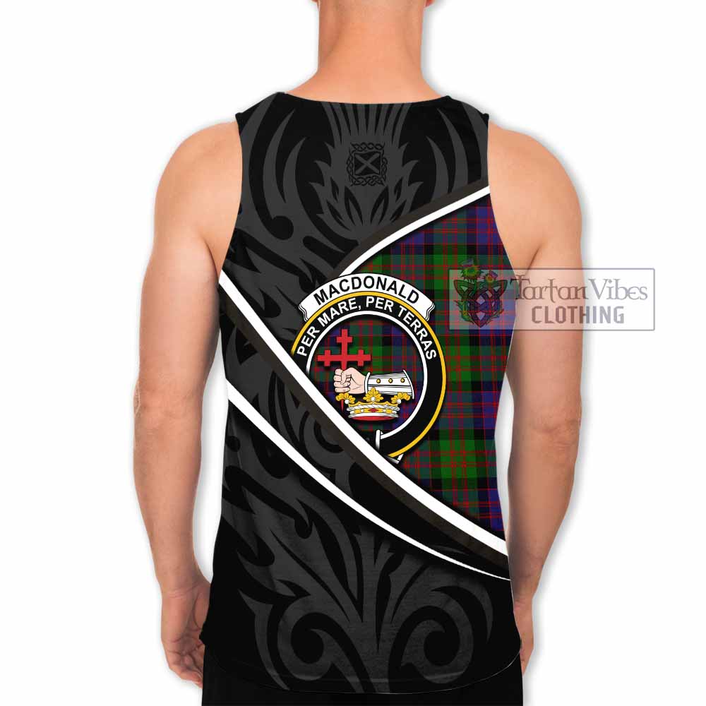 MacDonald (McDonald) Tartan Family Crest Men Tank Top Celtic Scottish Thistle Floral - Tartan Vibes Clothing
