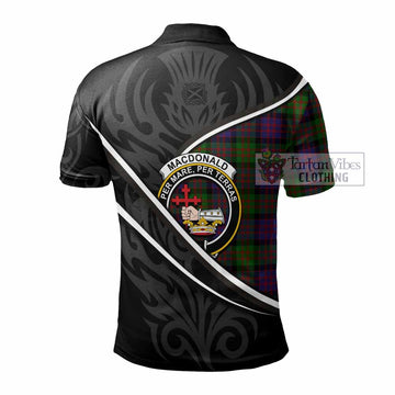 MacDonald (McDonald) Tartan Family Crest Polo Shirt Celtic Scottish Thistle Floral