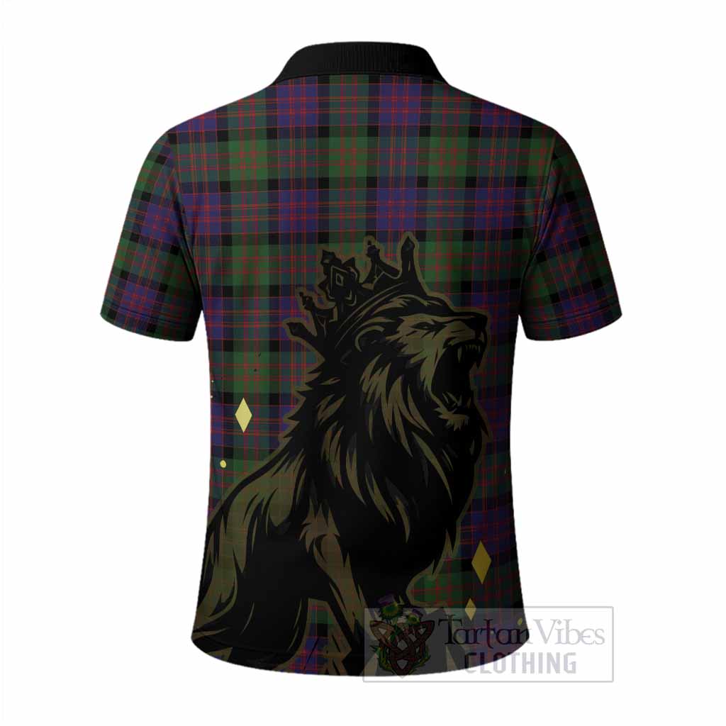 MacDonald (McDonald) Tartan Family Crest Polo Shirt Crowned Lion Roaring