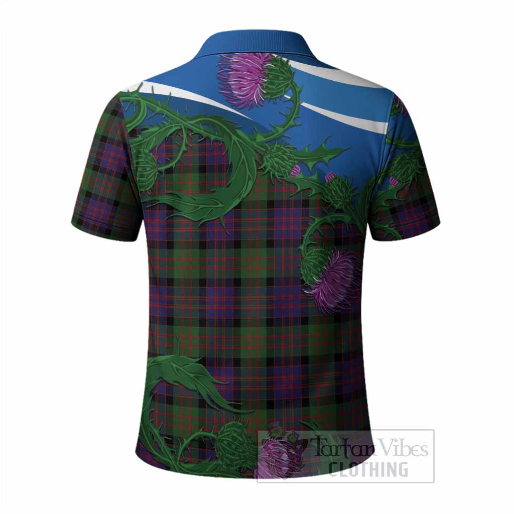 MacDonald (McDonald) Tartan Family Crest Polo Shirt Thistle in Minimalism