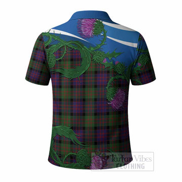 MacDonald (McDonald) Tartan Family Crest Polo Shirt Thistle in Minimalism