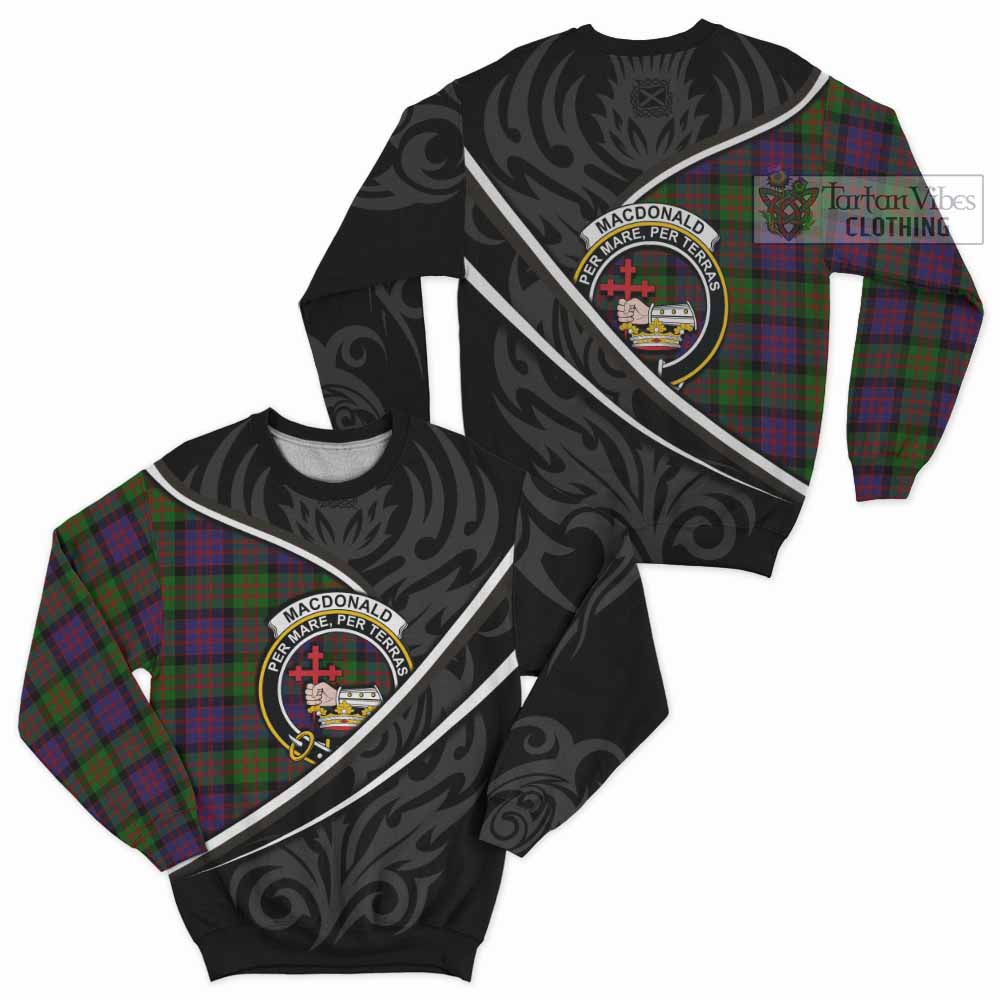 MacDonald (McDonald) Tartan Family Crest Sweatshirt Celtic Scottish Thistle Floral - Tartan Vibes Clothing