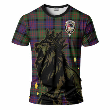 MacDonald (McDonald) Tartan Family Crest T-Shirt Crowned Lion Roaring