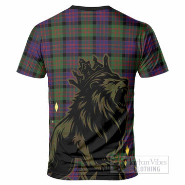 MacDonald (McDonald) Tartan Family Crest T-Shirt Crowned Lion Roaring