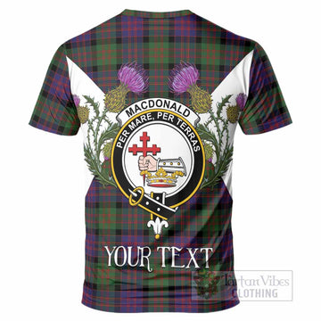 MacDonald (McDonald) Tartan Family Crest T-Shirt Scottish Burns Night Thistle Floral