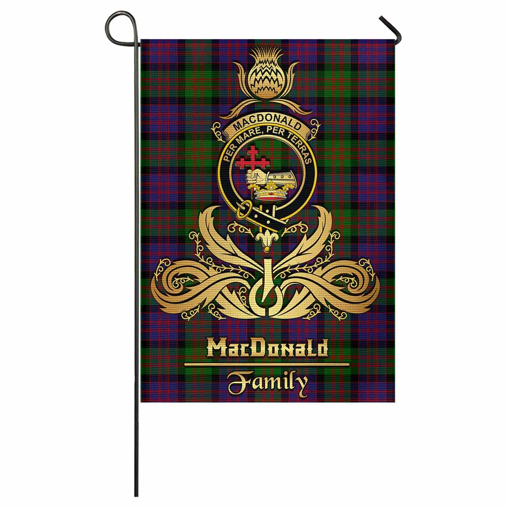 MacDonald (McDonald) Tartan Garden Flag with Highland Thistle Cherish Family Crest Style - Tartan Vibes Clothing