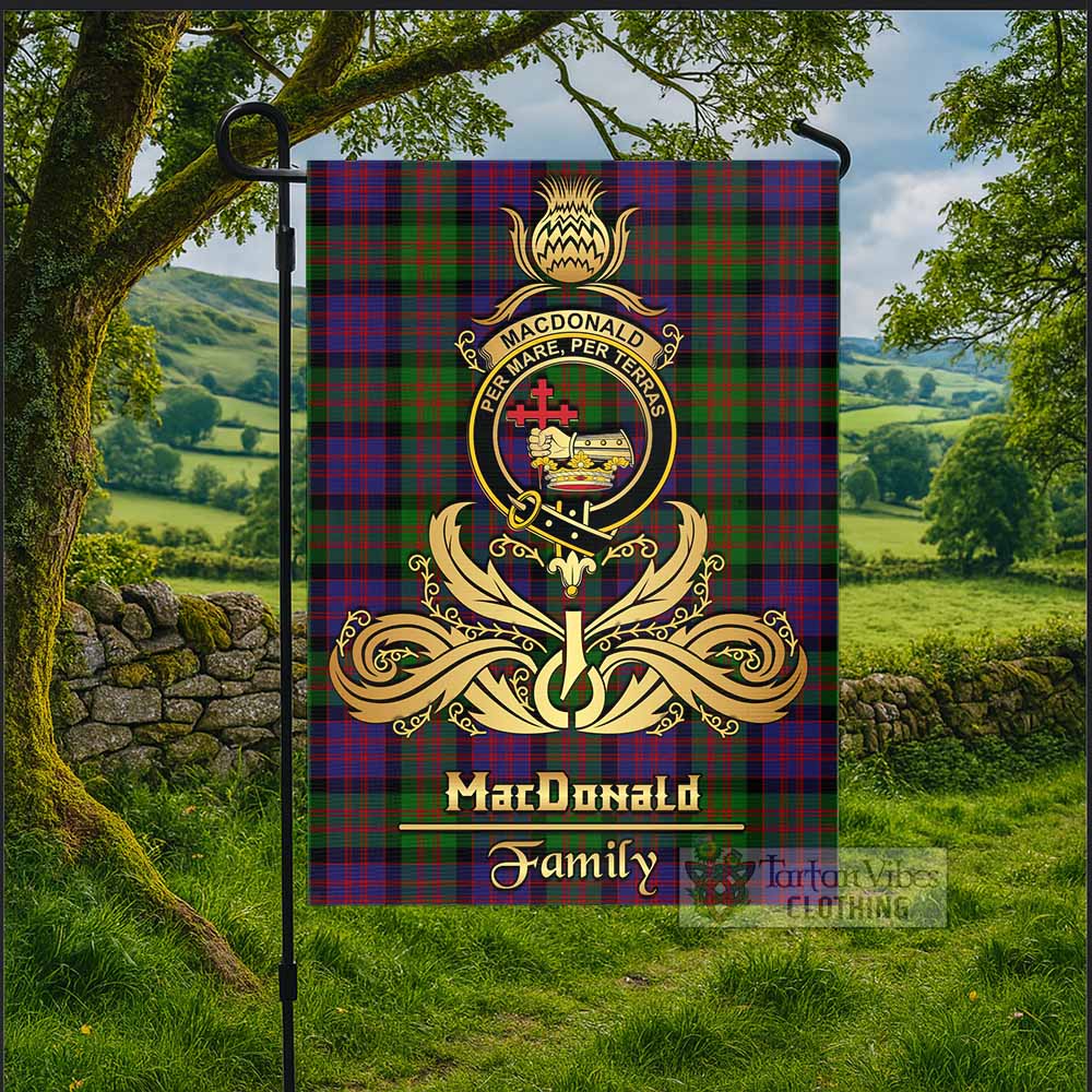 MacDonald (McDonald) Tartan Garden Flag with Highland Thistle Cherish Family Crest Style - Tartan Vibes Clothing