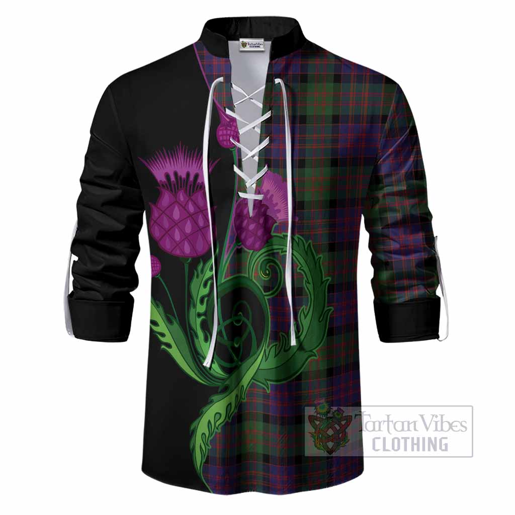 MacDonald (McDonald) Tartan Ghillie Shirt Traditional Scottish Thistle
