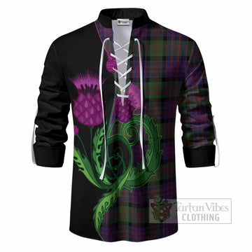 MacDonald (McDonald) Tartan Ghillie Shirt Traditional Scottish Thistle