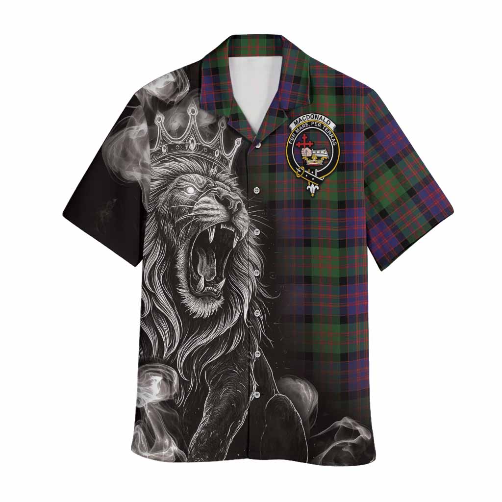 MacDonald (McDonald) Tartan Hawaiian Shirt Roaring Lion Heritage