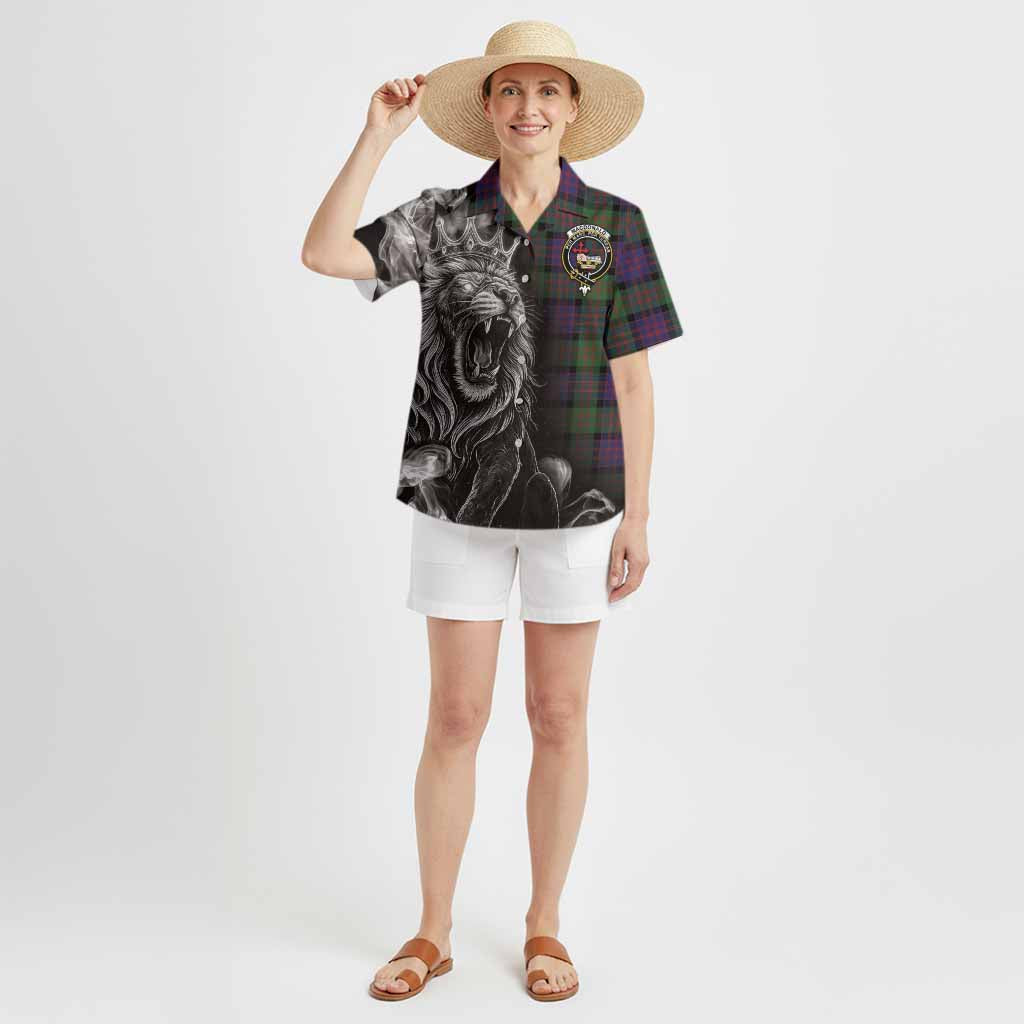 MacDonald (McDonald) Tartan Hawaiian Shirt Roaring Lion Heritage