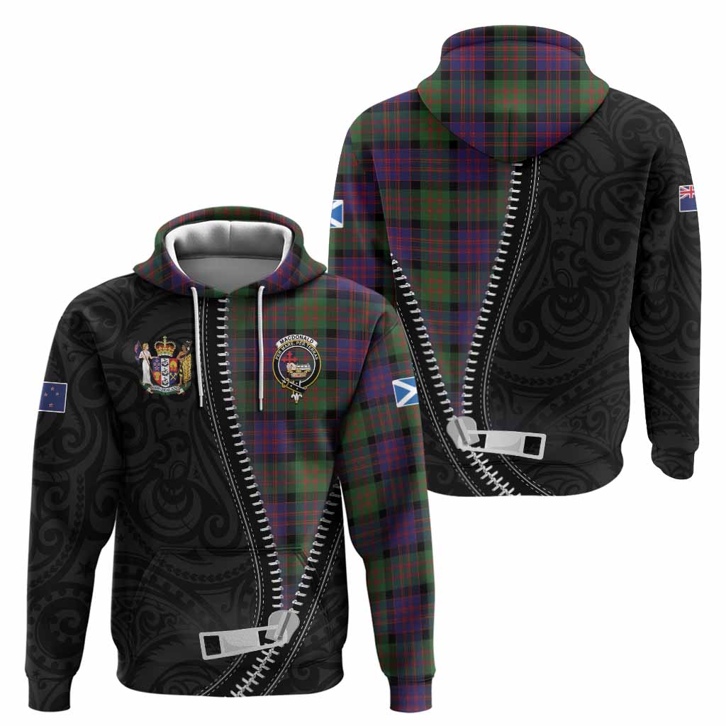 MacDonald (McDonald) Tartan Hoodie New Zealand Pattern Unique Zipper Stylized