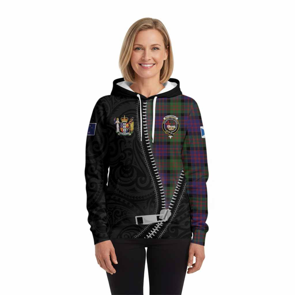 MacDonald (McDonald) Tartan Hoodie New Zealand Pattern Unique Zipper Stylized