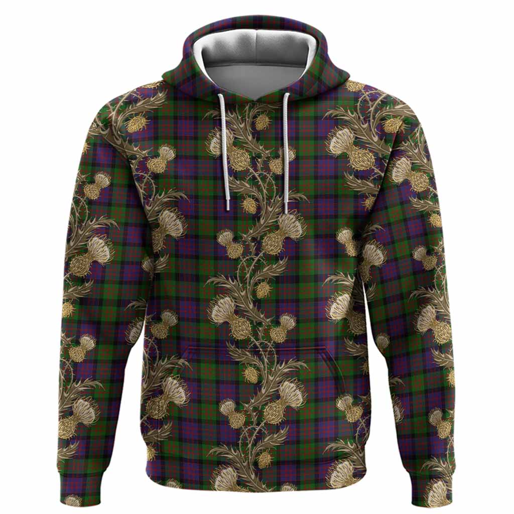 MacDonald (McDonald) Tartan Hoodie Seamless Scottish Thistle Flowers