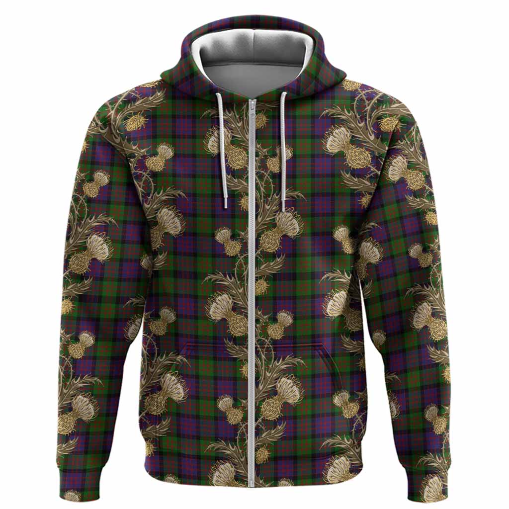 MacDonald (McDonald) Tartan Hoodie Seamless Scottish Thistle Flowers